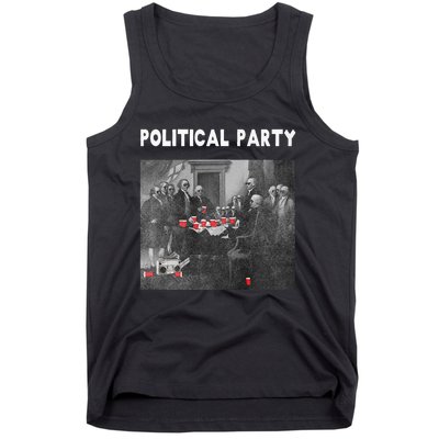 Funny Beer Drinking Founding Fathers Political Party Gift Tank Top