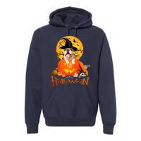 Funny Bulldog Dog Spooky Halloween Premium Hoodie