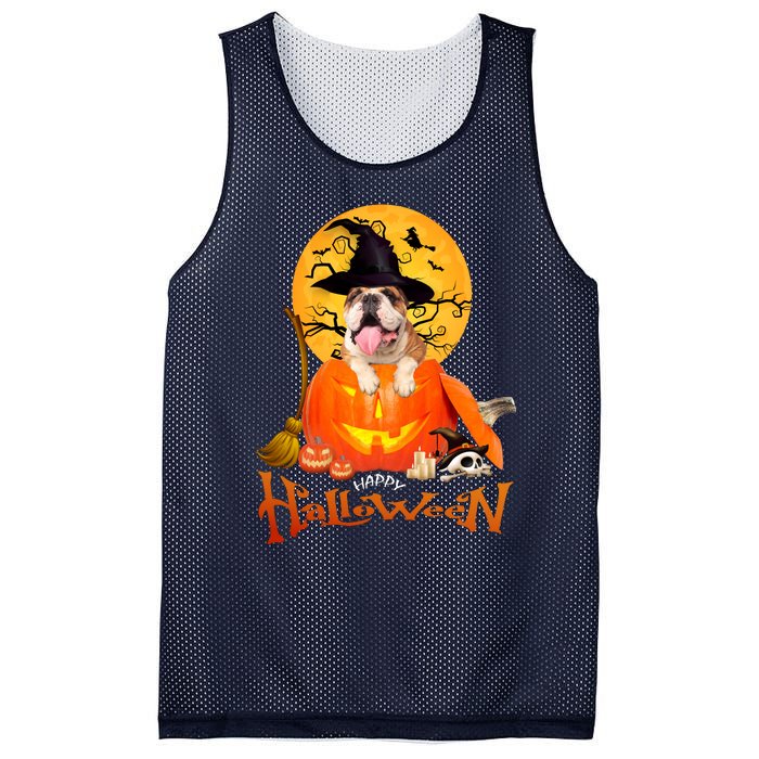 Funny Bulldog Dog Spooky Halloween Mesh Reversible Basketball Jersey Tank