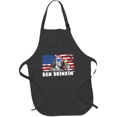 Funny Ben Drinkin USA American Flag Apron