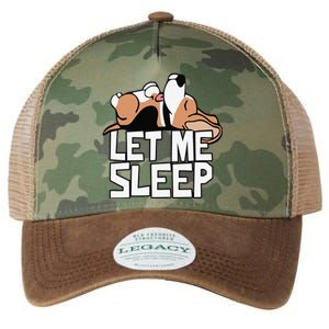 Funny Beagle Dog Let Me Sleep Cute Dog Legacy Tie Dye Trucker Hat