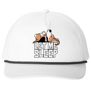 Funny Beagle Dog Let Me Sleep Cute Dog Snapback Five-Panel Rope Hat