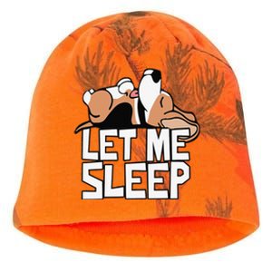 Funny Beagle Dog Let Me Sleep Cute Dog Kati - Camo Knit Beanie