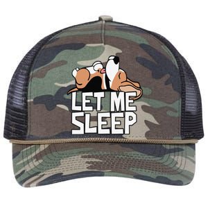 Funny Beagle Dog Let Me Sleep Cute Dog Retro Rope Trucker Hat Cap