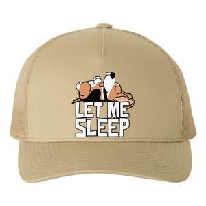 Funny Beagle Dog Let Me Sleep Cute Dog Yupoong Adult 5-Panel Trucker Hat