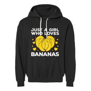 Funny Banana Design Wo Girl Banana Fruit Lovers Garment-Dyed Fleece Hoodie