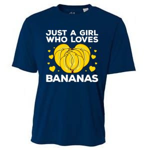 Funny Banana Design Wo Girl Banana Fruit Lovers Cooling Performance Crew T-Shirt