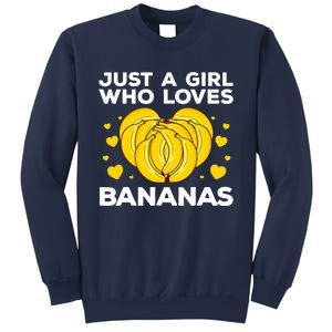 Funny Banana Design Wo Girl Banana Fruit Lovers Sweatshirt