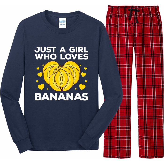 Funny Banana Design Wo Girl Banana Fruit Lovers Long Sleeve Pajama Set