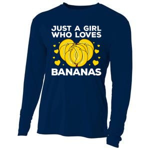 Funny Banana Design Wo Girl Banana Fruit Lovers Cooling Performance Long Sleeve Crew