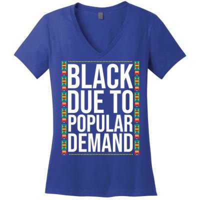 Funny Black Due To Ded Gift For Popular African Gift Women's V-Neck T-Shirt