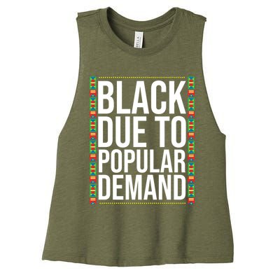 Funny Black Due To Ded Gift For Popular African Gift Women's Racerback Cropped Tank