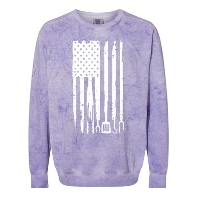 Funny Bbq Design For Fans Of Grilling Colorblast Crewneck Sweatshirt