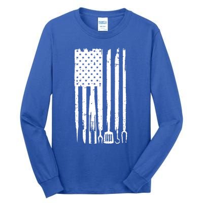 Funny Bbq Design For Fans Of Grilling Tall Long Sleeve T-Shirt