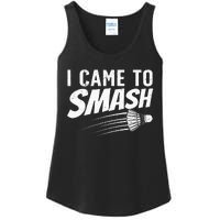 Funny Badminton Design For Men Women Badminton Players Ladies Essential Tank