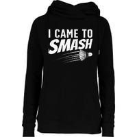 Funny Badminton Design For Men Women Badminton Players Womens Funnel Neck Pullover Hood