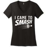 Funny Badminton Design For Men Women Badminton Players Women's V-Neck T-Shirt