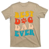 Funny Best Dog Dad Ever Fathers Day Dog Dad Retro Vintage T-Shirt