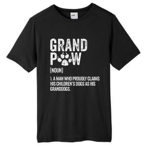 Funny Best Dog Grandpa Ever Grandpaw Apparel Retro Grand Paw Tall Fusion ChromaSoft Performance T-Shirt