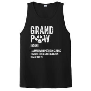 Funny Best Dog Grandpa Ever Grandpaw Apparel Retro Grand Paw PosiCharge Competitor Tank