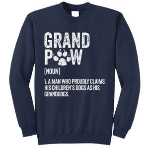 Funny Best Dog Grandpa Ever Grandpaw Apparel Retro Grand Paw Sweatshirt