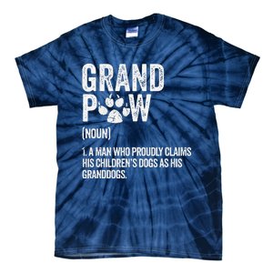 Funny Best Dog Grandpa Ever Grandpaw Apparel Retro Grand Paw Tie-Dye T-Shirt