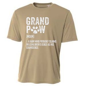 Funny Best Dog Grandpa Ever Grandpaw Apparel Retro Grand Paw Cooling Performance Crew T-Shirt