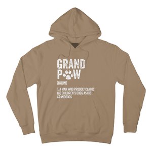 Funny Best Dog Grandpa Ever Grandpaw Apparel Retro Grand Paw Hoodie