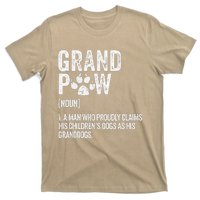 Funny Best Dog Grandpa Ever Grandpaw Apparel Retro Grand Paw T-Shirt