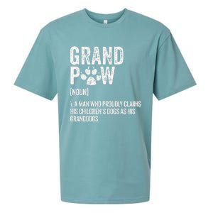 Funny Best Dog Grandpa Ever Grandpaw Apparel Retro Grand Paw Sueded Cloud Jersey T-Shirt