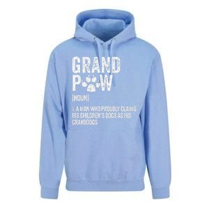 Funny Best Dog Grandpa Ever Grandpaw Apparel Retro Grand Paw Unisex Surf Hoodie