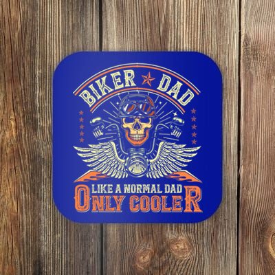 Funny Biker Dad Motorcycle Dad Grandpa Fathers Day Funny Gift Coaster