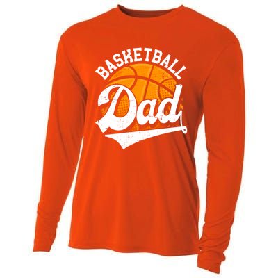 Funny Basketball Dad Daddy Fathers Day Papa Grandpa Gift Cooling Performance Long Sleeve Crew