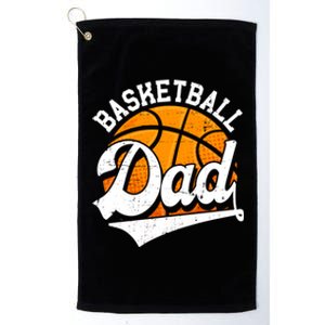 Funny Basketball Dad Daddy Fathers Day Papa Grandpa Gift Platinum Collection Golf Towel