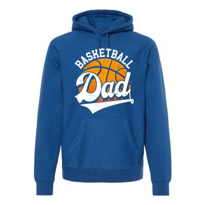 Funny Basketball Dad Daddy Fathers Day Papa Grandpa Gift Premium Hoodie