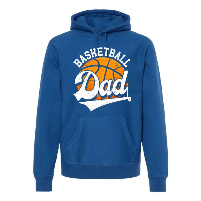 Funny Basketball Dad Daddy Fathers Day Papa Grandpa Gift Premium Hoodie