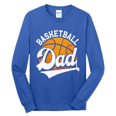 Funny Basketball Dad Daddy Fathers Day Papa Grandpa Gift Tall Long Sleeve T-Shirt