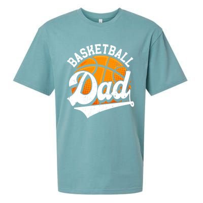 Funny Basketball Dad Daddy Fathers Day Papa Grandpa Gift Sueded Cloud Jersey T-Shirt