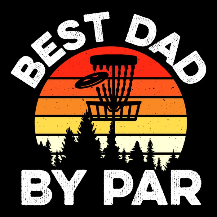 Funny Best Dad By Par FatherS Day Disc Golf Golfing Gift Cooling Performance Crew T-Shirt