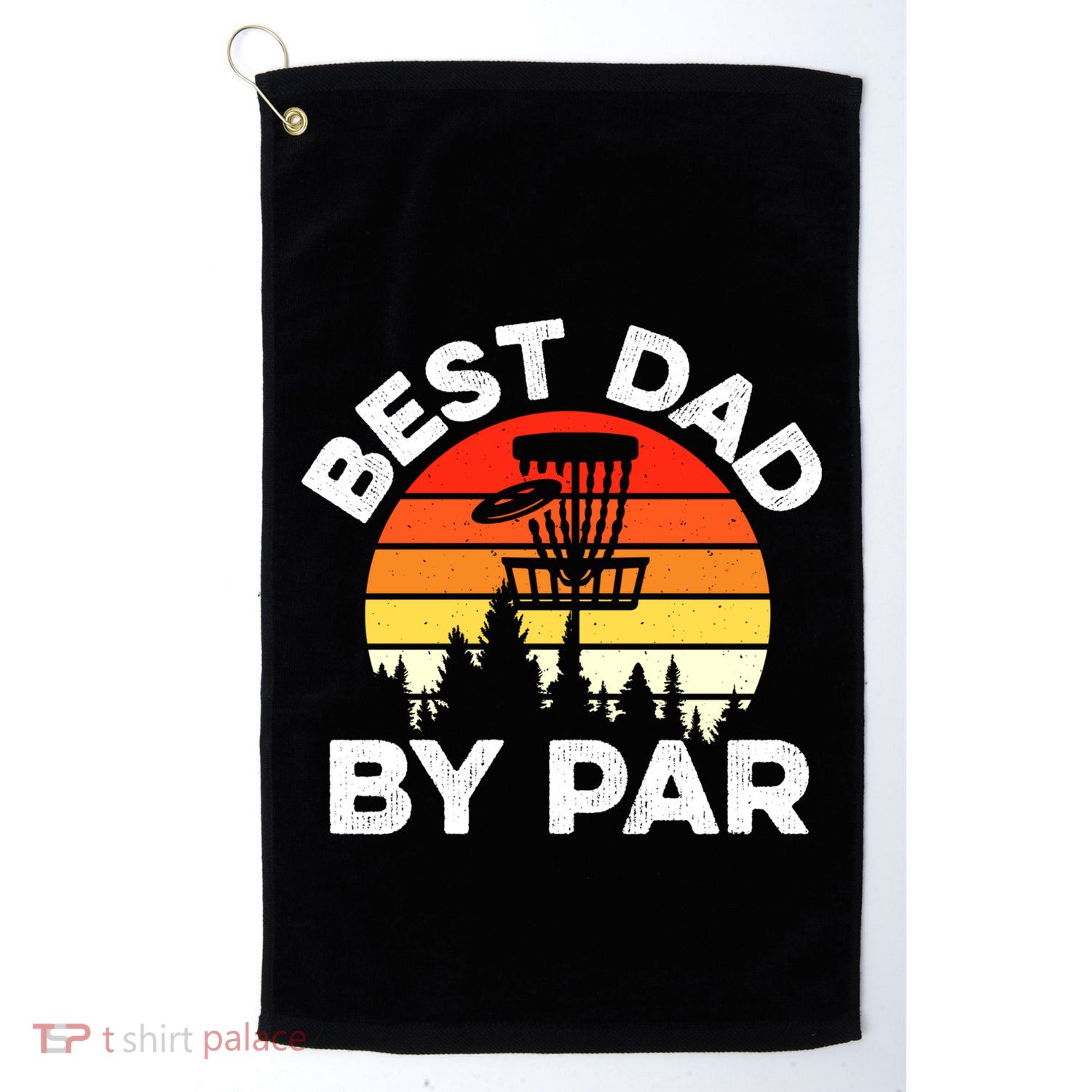 Funny Best Dad By Par FatherS Day Disc Golf Golfing Gift Golf Towel
