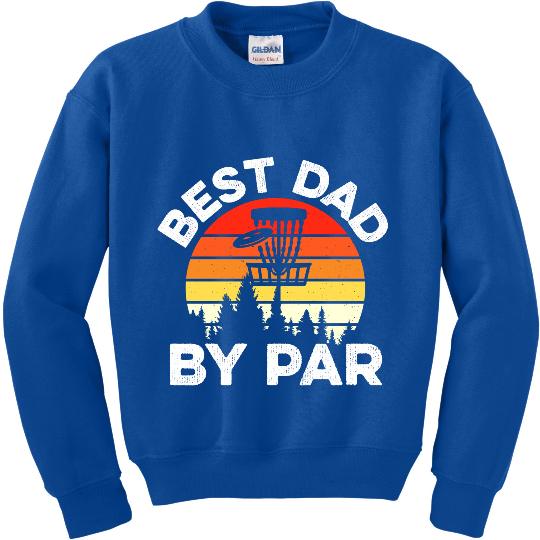 Funny Best Dad By Par FatherS Day Disc Golf Golfing Gift Kids Sweatshirt