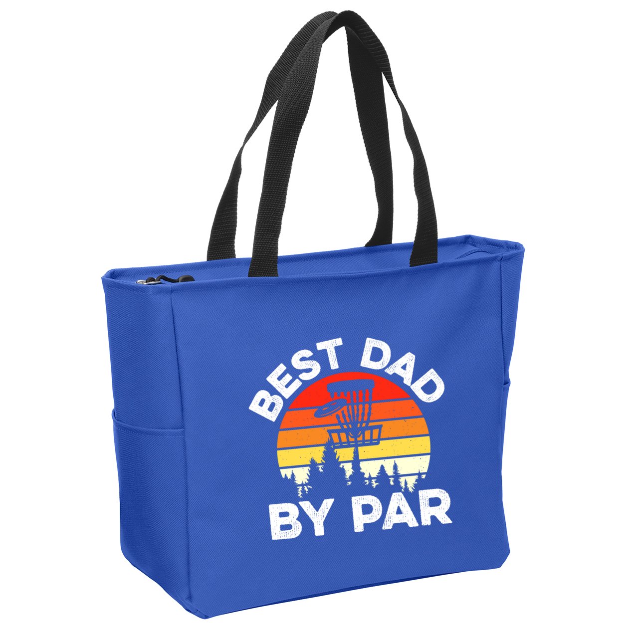 Funny Best Dad By Par FatherS Day Disc Golf Golfing Gift Zip Tote Bag