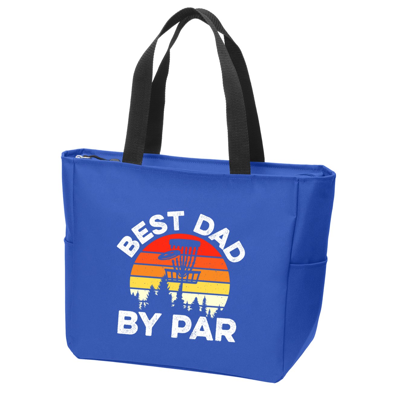 Funny Best Dad By Par FatherS Day Disc Golf Golfing Gift Zip Tote Bag