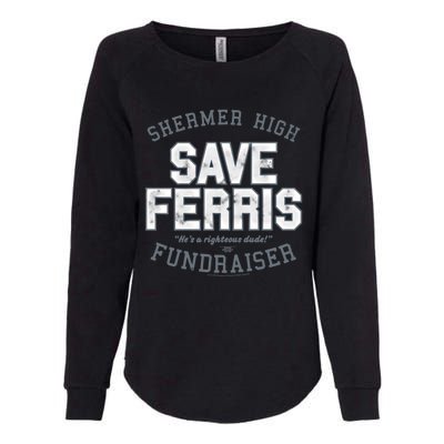 Ferris Bueller's Day Off Shermer High Save Ferris Cute Gift Womens California Wash Sweatshirt