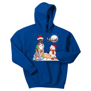 Funny Boxer Dog Christmas Snow Xmas Lights Pajama Gift Kids Hoodie