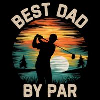 Funny Best Dad By Par Golf Lover FatherS Day Gift Flat Bill Trucker Hat