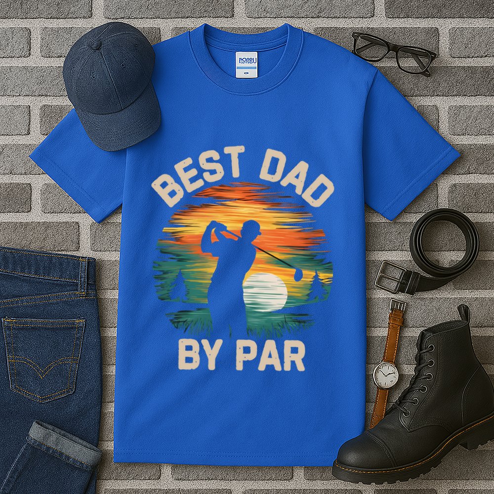 Funny Best Dad By Par Golf Lover FatherS Day Gift Tall T-Shirt