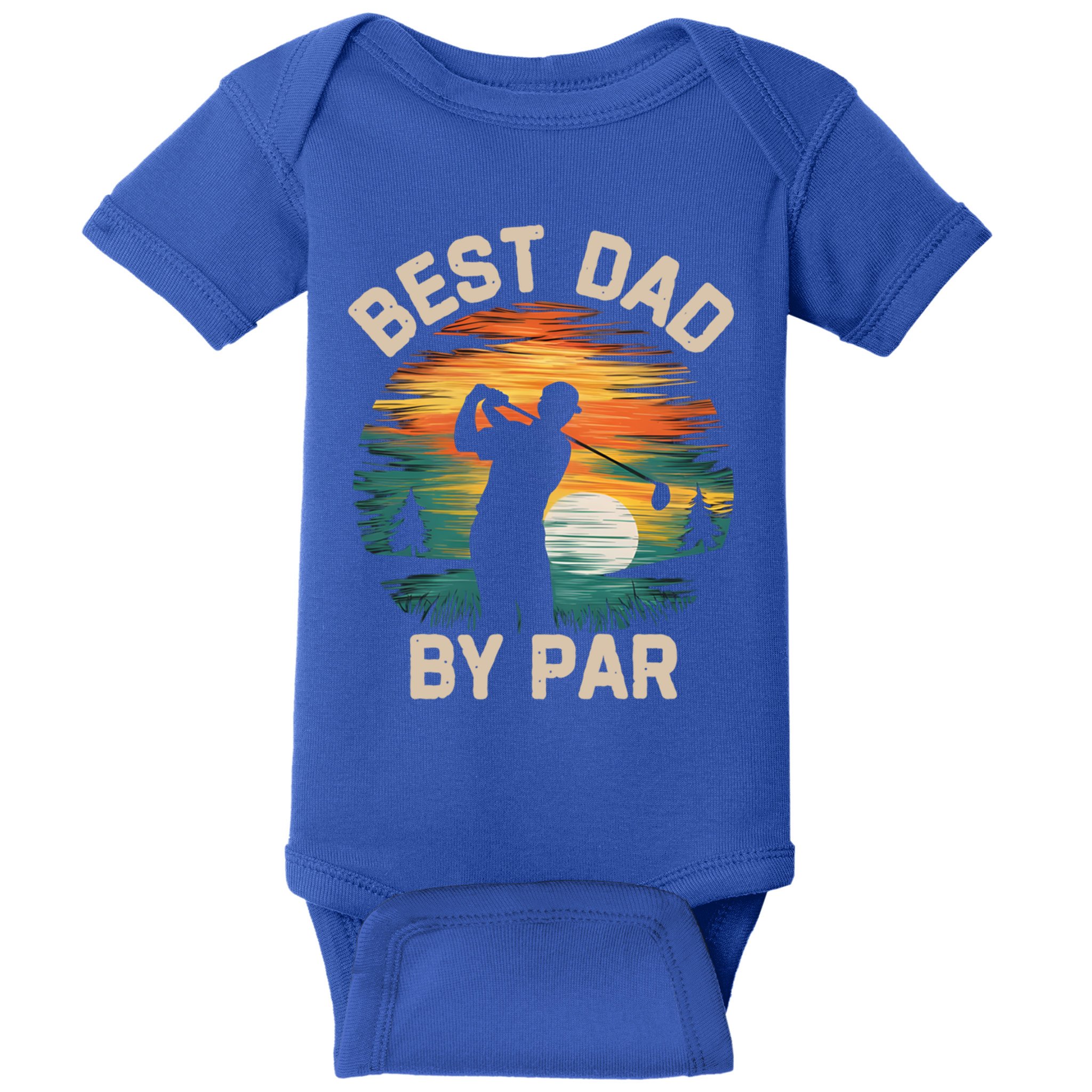 Funny Best Dad By Par Golf Lover FatherS Day Gift Baby Bodysuit