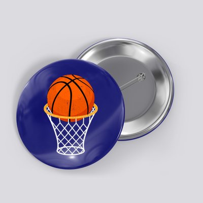 Funny Basketball Design For Basketball Lover Dad Mom Son Cool Gift Button