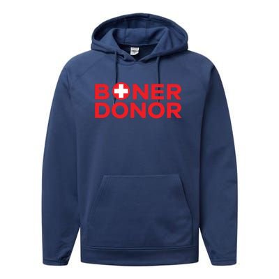 Funny Boner Donor Outfit Performance Fleece Hoodie